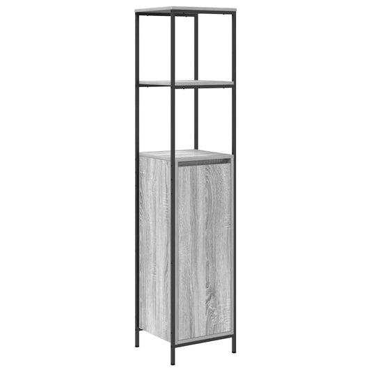 Bathroom Cabinet with Shelves Grey Sonoma 36x35x165 cm Bathroom Cabinet with Shelves Grey Sonoma 36x35x165 cm