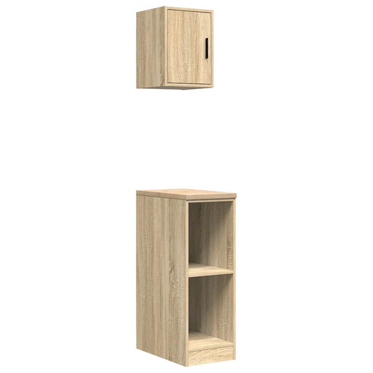 Garage Cabinets 2 pcs Sonoma Oak Engineered Wood Garage Cabinets 2 pcs Sonoma Oak Engineered Wood