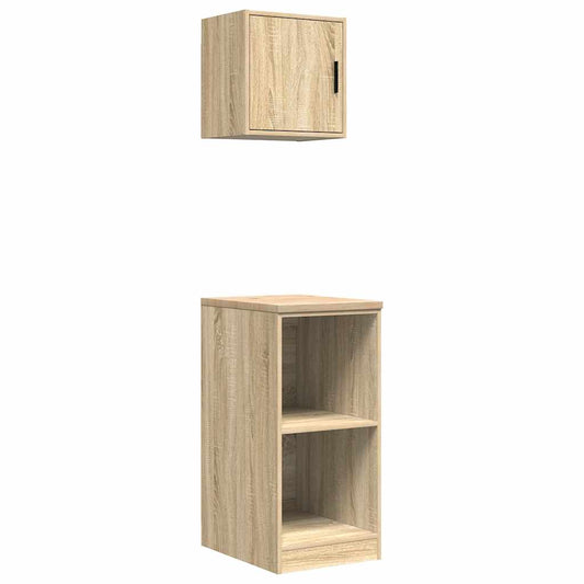Garage Cabinets 2 pcs Sonoma Oak Engineered Wood Garage Cabinets 2 pcs Sonoma Oak Engineered Wood