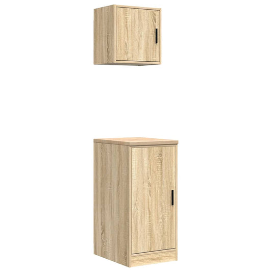 Garage Cabinets 2 pcs Sonoma Oak Engineered Wood Garage Cabinets 2 pcs Sonoma Oak Engineered Wood