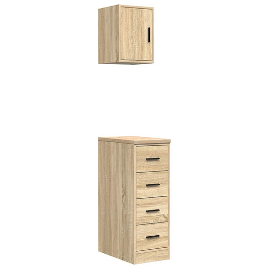 Garage Cabinets 2 pcs Sonoma Oak Engineered Wood Garage Cabinets 2 pcs Sonoma Oak Engineered Wood
