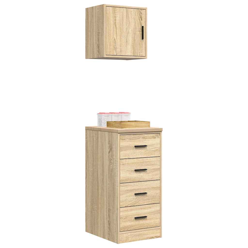 Garage Cabinets 2 pcs Sonoma Oak Engineered Wood