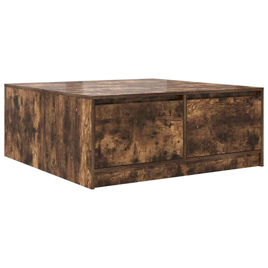 Coffee Table with Drawers Smoked Oak 100x100x40 cm Coffee Table with Drawers Smoked Oak 100x100x40 cm