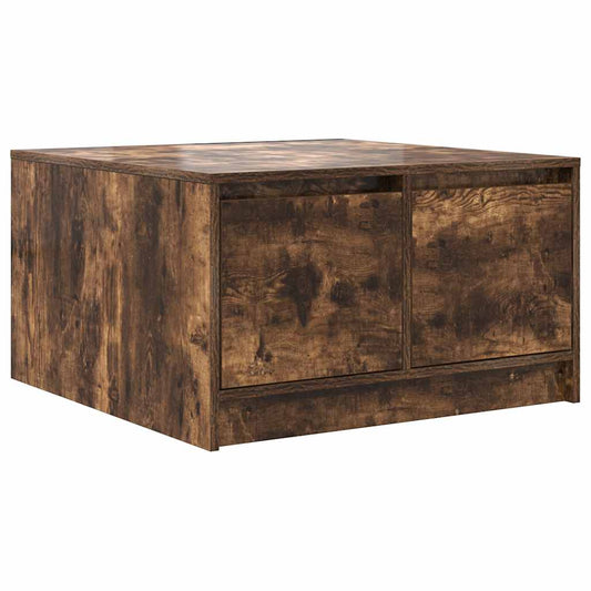 Coffee Table with Drawers Smoked Oak 70.5x70x40 cm Coffee Table with Drawers Smoked Oak 70.5x70x40 cm