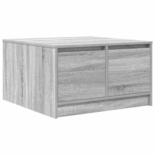 Coffee Table with Drawers Grey Sonoma 70.5x70x40 cm Coffee Table with Drawers Grey Sonoma 70.5x70x40 cm