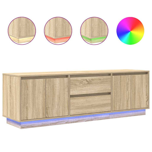 TV Cabinet with LED Lights Sonoma Oak 160,5x41x50 cm TV Cabinet with LED Lights Sonoma Oak 160,5x41x50 cm