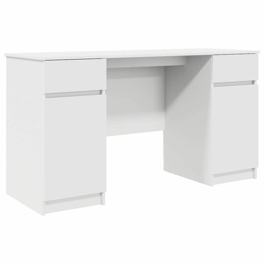 Desk with Drawer White 140 x 49 x 76 cm Engineered wood Desk with Drawer White 140 x 49 x 76 cm Engineered wood