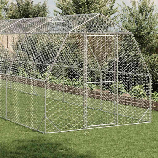 Chicken Run 2.5x10x2.25 m Galvanised Steel Chicken Run 2.5x10x2.25 m Galvanised Steel