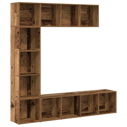 Book Cabinets 3 pcs Old Wood Engineered Wood Book Cabinets 3 pcs Old Wood Engineered Wood