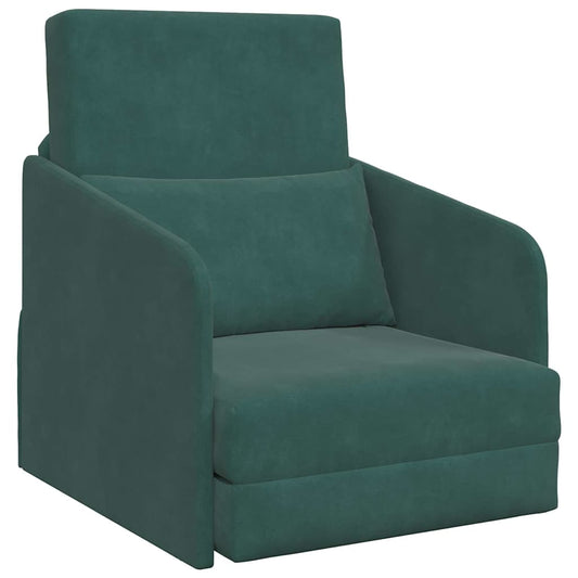 Sofa Bed Dark Green 65 x 80 x 83 cm Velvet Sofa Bed Dark Green 65 x 80 x 83 cm Velvet