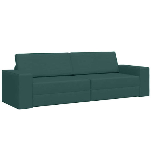 Sofa Bed Dark Green 245 x 78 x 77 cm Fabric Sofa Bed Dark Green 245 x 78 x 77 cm Fabric