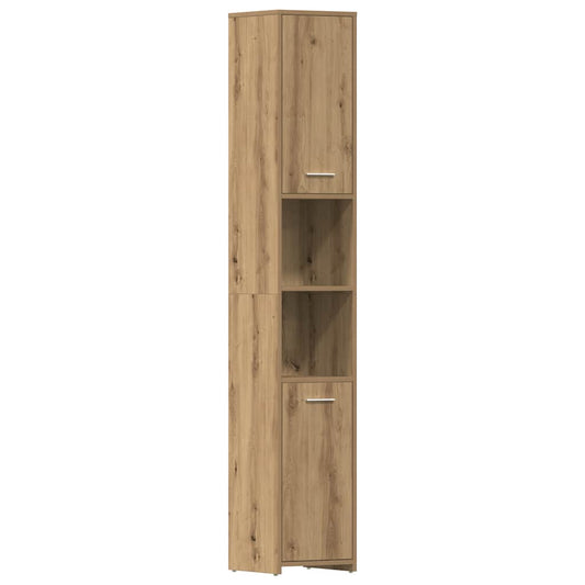 Bathroom Cabinet Artisan Oak 30x30x183,5 cm Engineered Wood Bathroom Cabinet Artisan Oak 30x30x183,5 cm Engineered Wood