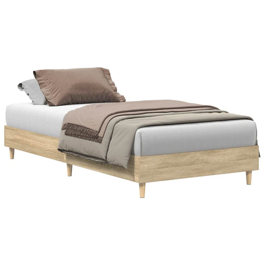 Bed Frame No Mattress Sonoma Oak 90x200 cm Engineered Wood Bed Frame No Mattress Sonoma Oak 90x200 cm Engineered Wood