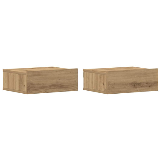 Floating Nightstands 2 pcs Artisan Oak 40x32x15 cm Engineered Wood Floating Nightstands 2 pcs Artisan Oak 40x32x15 cm Engineered Wood