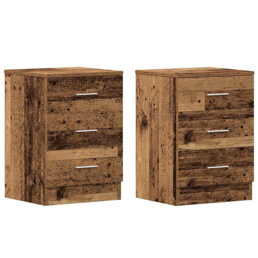 Bedside Cabinets 2 pcs Old Wood 38x35x55 cm Engineered Wood Bedside Cabinets 2 pcs Old Wood 38x35x55 cm Engineered Wood