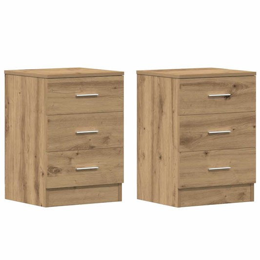 Bedside Cabinets 2 pcs Artisan Oak 38x35x55 cm Engineered Wood Bedside Cabinets 2 pcs Artisan Oak 38x35x55 cm Engineered Wood