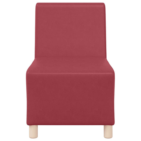 Modular Sofa Unit Armless Wine Red 55 x 74 x 82 cm Faux Leather Modular Sofa Unit Armless Wine Red 55 x 74 x 82 cm Faux Leather