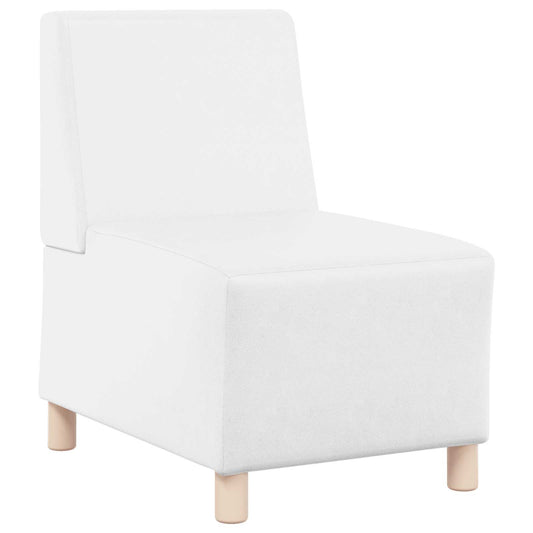 Modular Sofa Unit Armless White 55 x 74 x 82 cm Faux Leather Modular Sofa Unit Armless White 55 x 74 x 82 cm Faux Leather