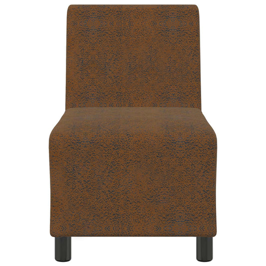 Modular Sofa Unit Armless Brown 55 x 74 x 82 cm Modular Sofa Unit Armless Brown 55 x 74 x 82 cm