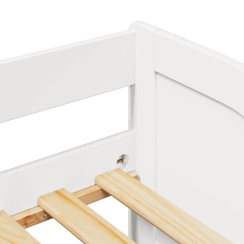 Daybed with Trundle without Mattress "IRUN" White 90x200 cm