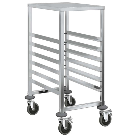 Tray Trolley with 6 GN Containers 39x55x87 cm Stainless Steel Tray Trolley with 6 GN Containers 39x55x87 cm Stainless Steel