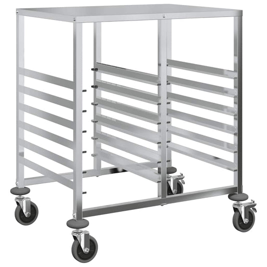 Tray Trolley with 12 GN Containers 75x55x87 cm Stainless Steel Tray Trolley with 12 GN Containers 75x55x87 cm Stainless Steel