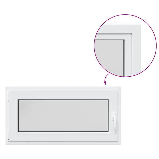 Basement Window "RISOR" 100x50 cm Tilt&Turn DIN Left White Basement Window "RISOR" 100x50 cm Tilt&Turn DIN Left White