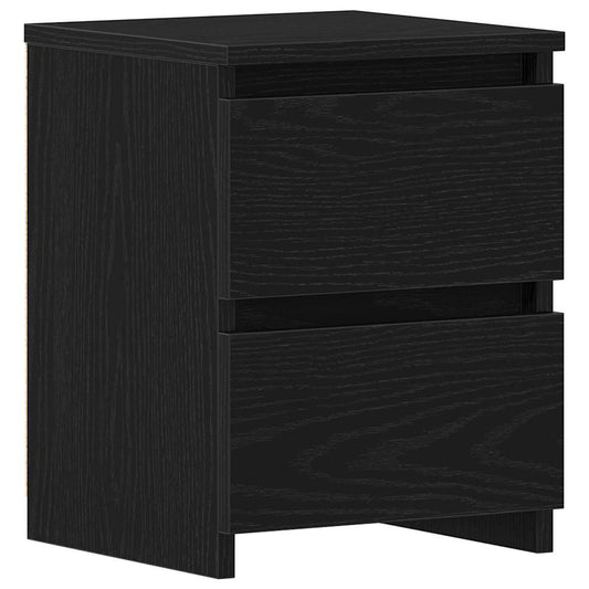 Bedside Cabinet Black Oak 30 x 30 x 40 cm Engineered Wood Bedside Cabinet Black Oak 30 x 30 x 40 cm Engineered Wood