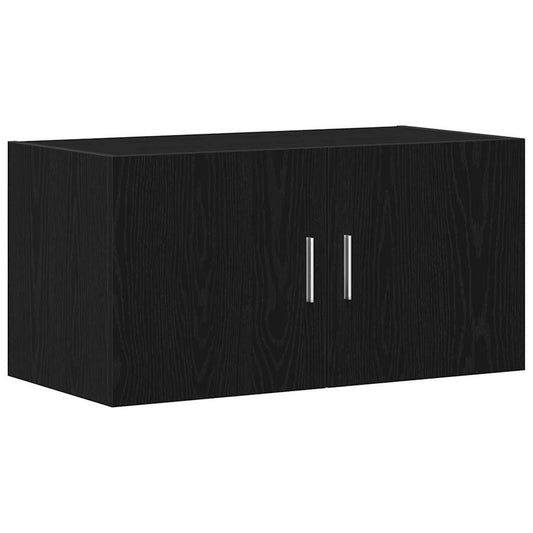Wall Cabinet Black Oak 80x39x40 cm Engineered Wood Wall Cabinet Black Oak 80x39x40 cm Engineered Wood