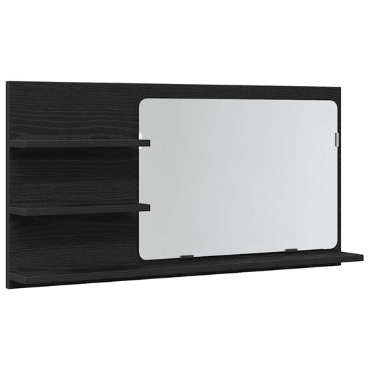 Bathroom Mirror Cabinet Black Oak 90x11x45 cm Engineered Wood Bathroom Mirror Cabinet Black Oak 90x11x45 cm Engineered Wood