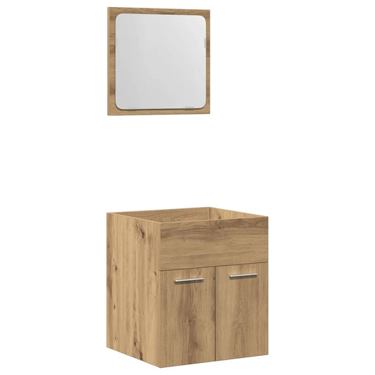 2 Piece Bathroom Furniture Set Artisan Oak Engineered Wood 2 Piece Bathroom Furniture Set Artisan Oak Engineered Wood