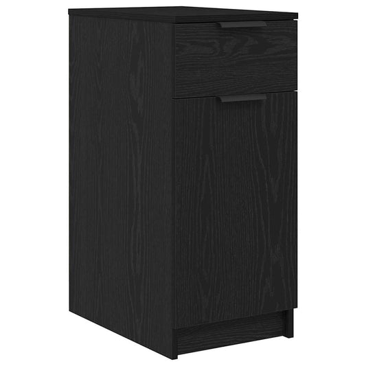 Office Cabinet Black Oak 33 x 50 x 75 cm Engineered Wood Office Cabinet Black Oak 33 x 50 x 75 cm Engineered Wood
