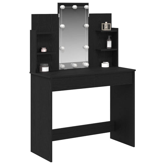 Dressing Table Black Oak 96 x 39 x 142 cm Engineered Wood Dressing Table Black Oak 96 x 39 x 142 cm Engineered Wood