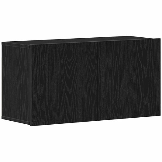 TV Cabinet Black Oak 80x30x41 cm Engineered Wood TV Cabinet Black Oak 80x30x41 cm Engineered Wood