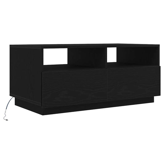 Coffee Table with LED Lights Black Oak 90x49x40 cm Coffee Table with LED Lights Black Oak 90x49x40 cm