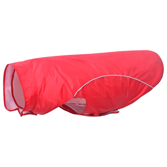 Dog Raincoat with Reflective Strips Polyester Red 4XL Dog Raincoat with Reflective Strips Polyester Red 4XL