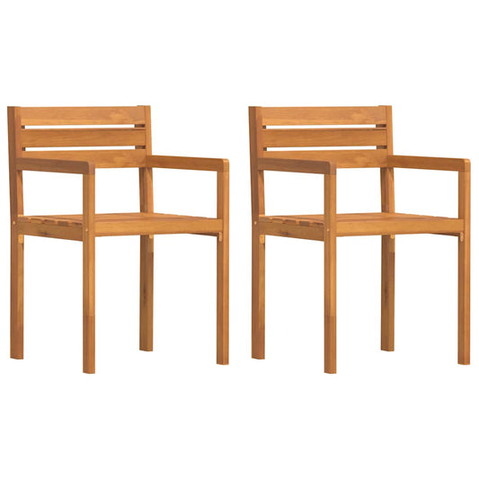 Garden Chairs 2 pcs 50x53x80 cm Solid Wood Acacia Garden Chairs 2 pcs 50x53x80 cm Solid Wood Acacia