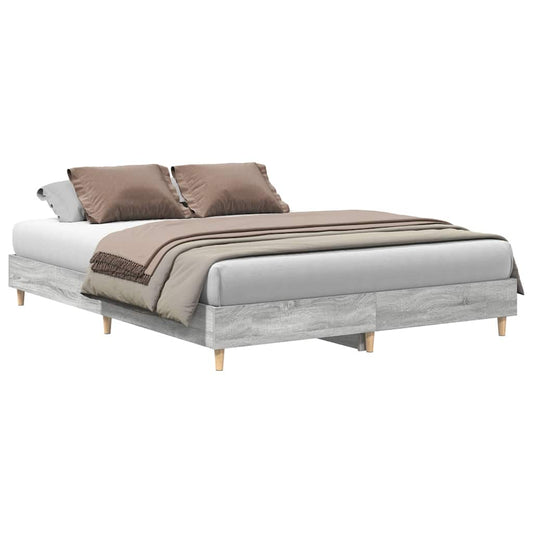 Bed Frame | Grey Sonoma | Engineered wood, solid eucalyptus wood Bed Frame | Grey Sonoma | Engineered wood, solid eucalyptus wood