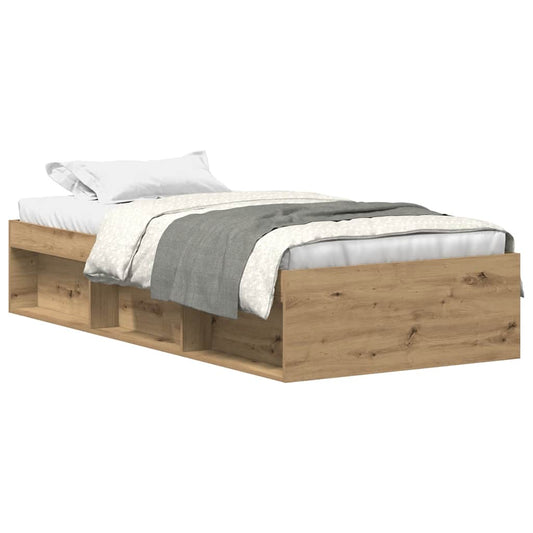 Bed Frame without Mattress Artisan Oak 90x200cm Engineered Wood Bed Frame without Mattress Artisan Oak 90x200cm Engineered Wood