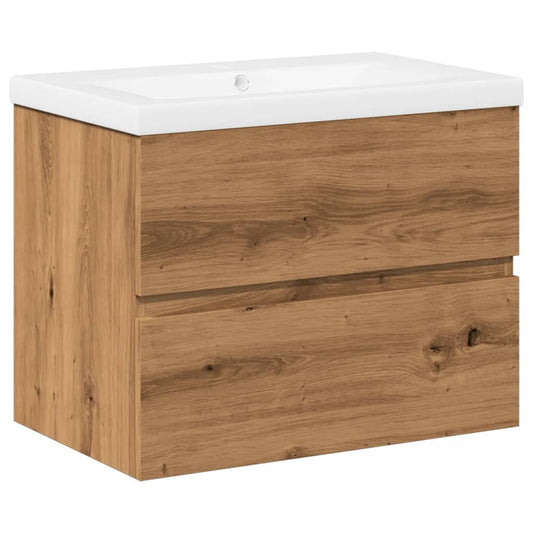 Sink Cabinet with Built-in Basin Artisan Oak Sink Cabinet with Built-in Basin Artisan Oak