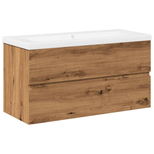 Sink Cabinet with Built-in Basin Artisan Oak Sink Cabinet with Built-in Basin Artisan Oak