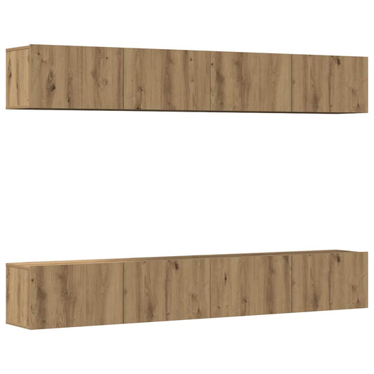 Wall Mounted TV Cabinets 4 pcs Artisan Oak 100x30x30 cm Wall Mounted TV Cabinets 4 pcs Artisan Oak 100x30x30 cm