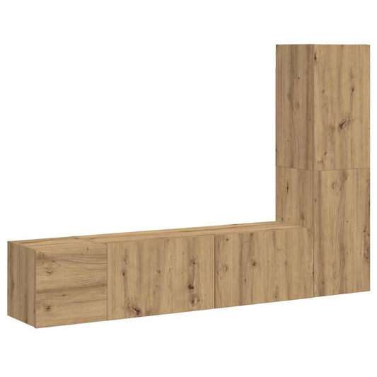 Wall Mounted TV cabinets 3 pcs Artisan Oak Engineered Wood Wall Mounted TV cabinets 3 pcs Artisan Oak Engineered Wood