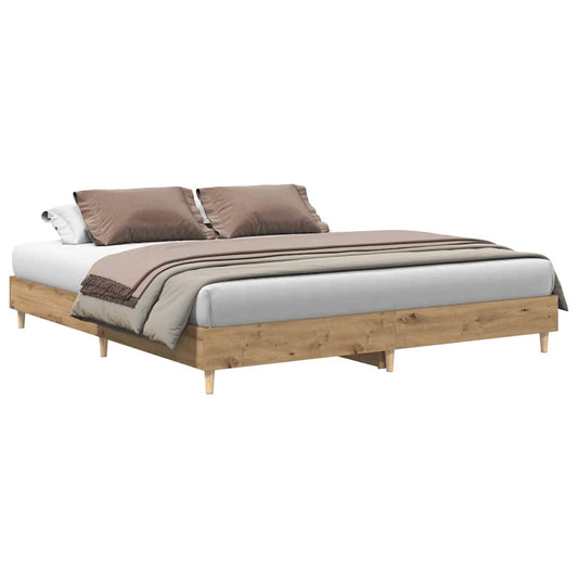 Bed Frame without Mattress Artisan Oak 180x200cm Engineered Wood Bed Frame without Mattress Artisan Oak 180x200cm Engineered Wood