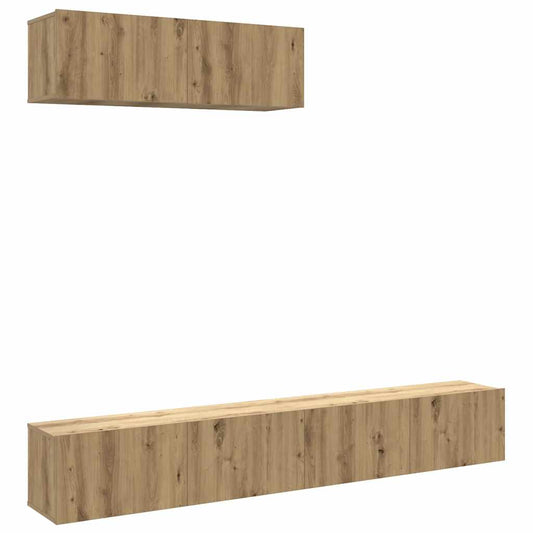 3 Piece Wall-mounted TV Cabinet Set Artisan Oak 100x30x30 cm 3 Piece Wall-mounted TV Cabinet Set Artisan Oak 100x30x30 cm