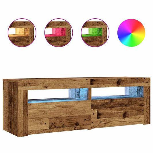 Bedside Cabinets 2 pcs with LEDs Old Wood 60x35x40 cm Bedside Cabinets 2 pcs with LEDs Old Wood 60x35x40 cm