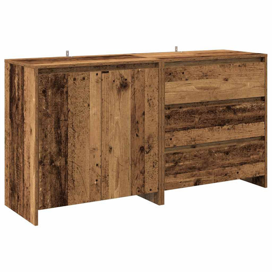 2 Piece Sideboard Old Wood Engineered Wood 2 Piece Sideboard Old Wood Engineered Wood