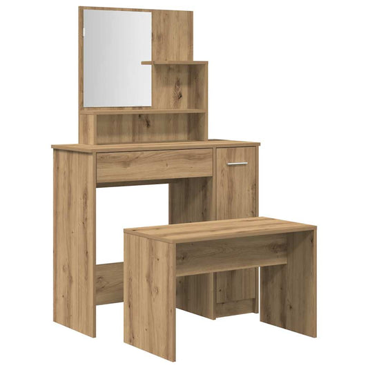 Dressing Table Set Artisan Oak Engineered Wood Dressing Table Set Artisan Oak Engineered Wood