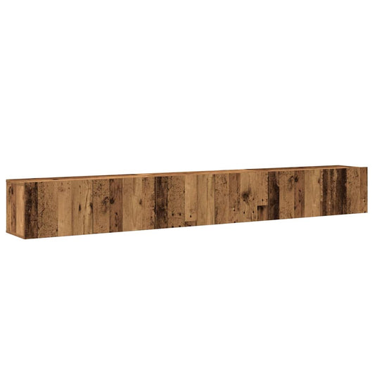 3 Piece TV Cabinet Set Wall-mounted Old Wood Engineered Wood 3 Piece TV Cabinet Set Wall-mounted Old Wood Engineered Wood