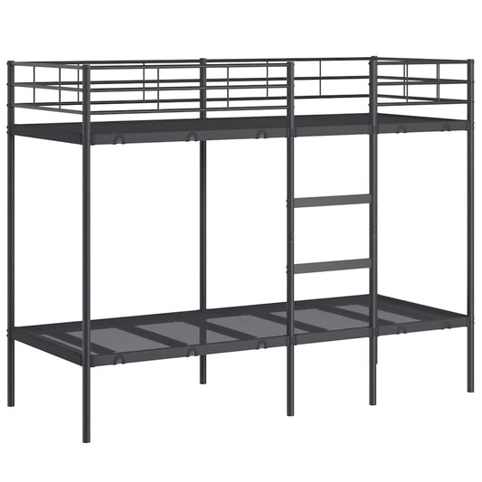 Bunk Bed without Mattress Black 80x200 cm Steel Bunk Bed without Mattress Black 80x200 cm Steel